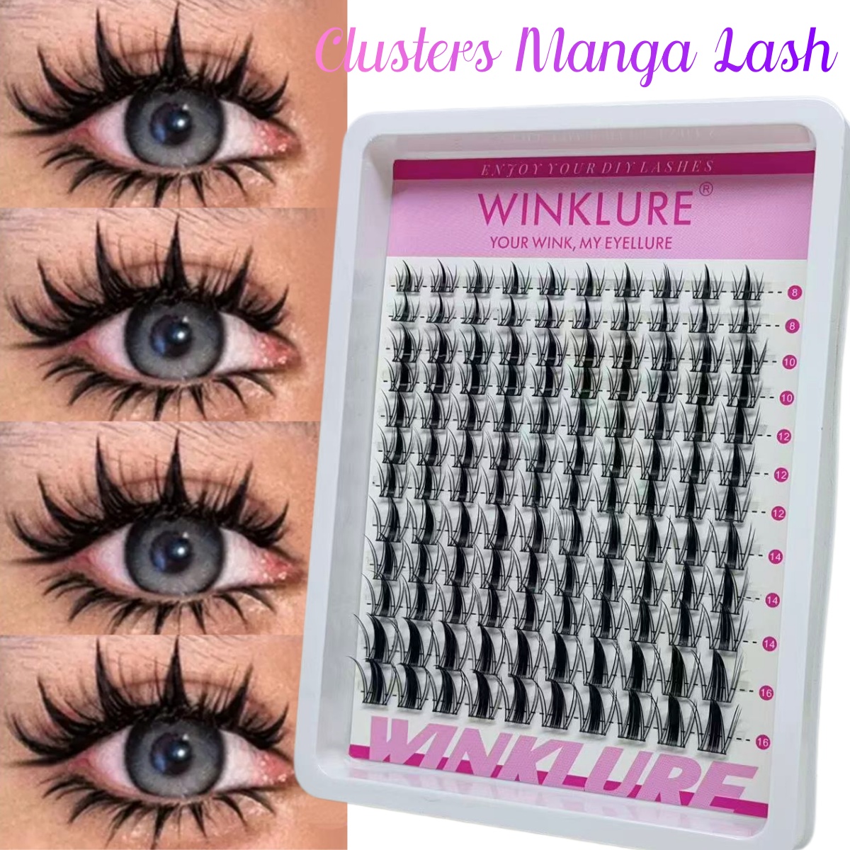 Lash Tray Organizer - WINKLURE Manga Lash Clusters Kit Katzenwimpern