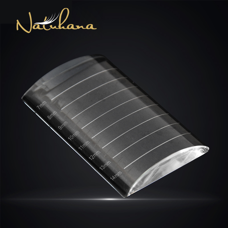 Lash Tray Organizer - NATUHANA Wimpernverlängerungspalette, Kristallglas, U-gebogen, gerader Ständer,