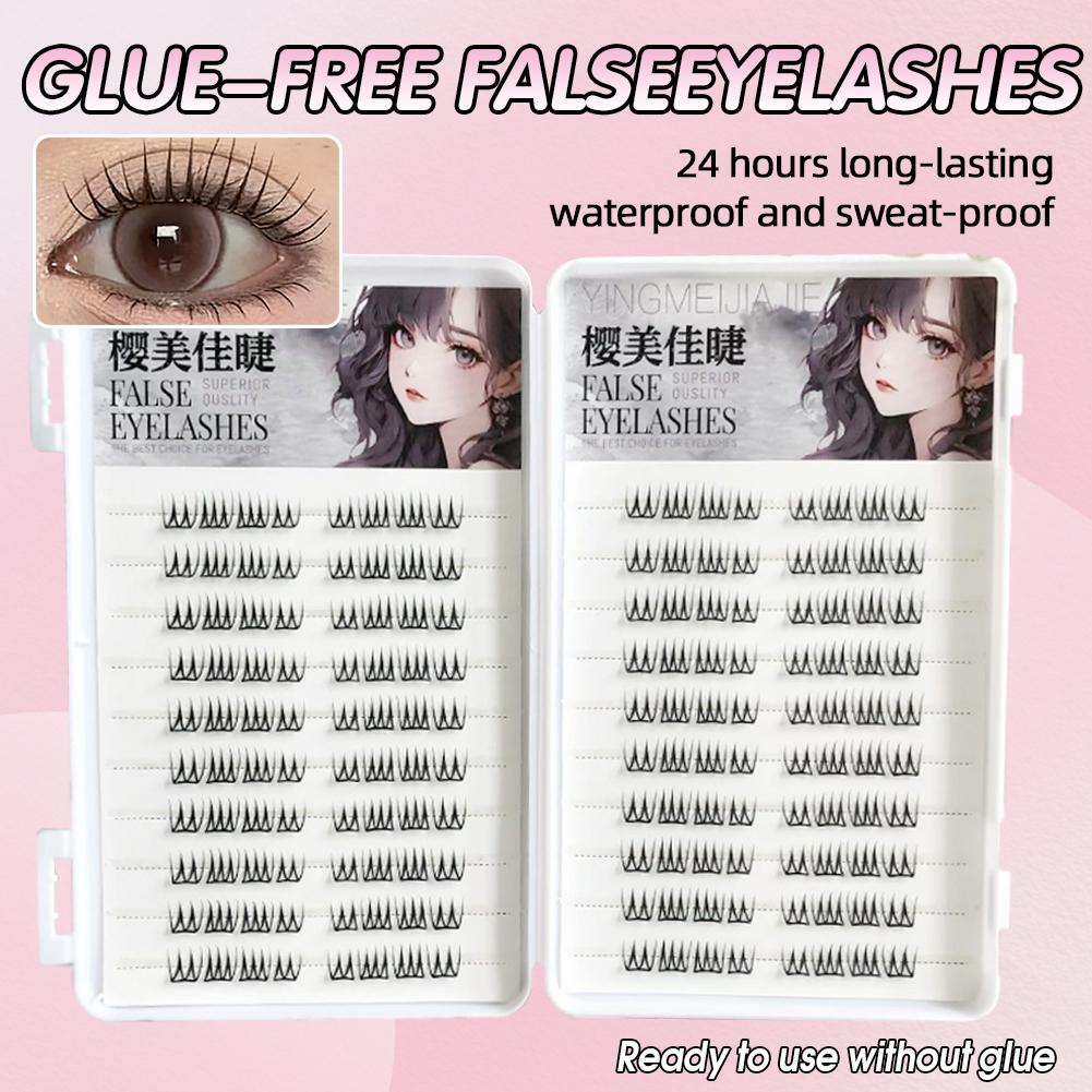U-förmige, kleberfreie falsche – Eyelash Extension Single Lash Bewertung und Preis